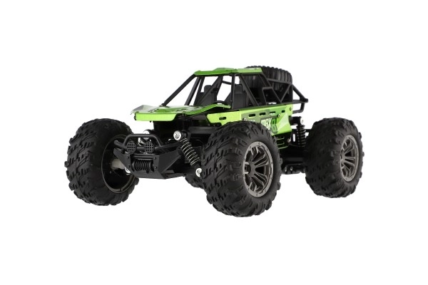 Auto RC buggy teren zeleno 22cm plast 2,4GHz na baterije + punjivi paket u kutiji 32x16x18cm