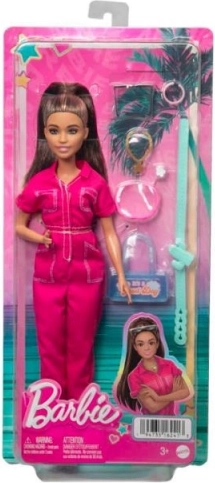 Barbie brineta u ružičastom kombinezonu s dodacima