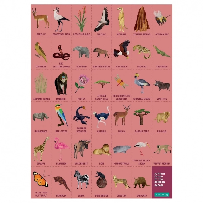 Mudpuppy slagalica Safari puzzle i skriveni predmeti 64 dijelova