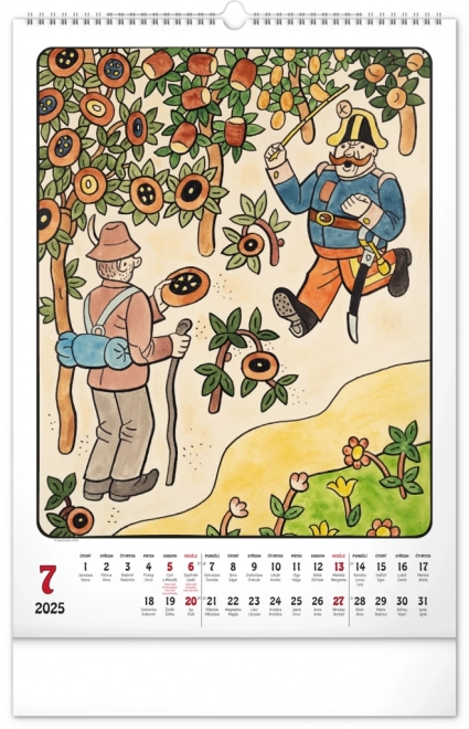 Zidni kalendar Josef Lada 2025, 33 × 46 cm