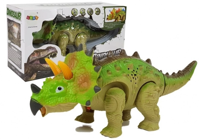 Dinosaurus na baterije Triceratops zeleni