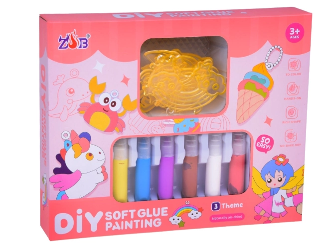 Kreativni set za izradu privjesaka za ključeve DIY Šablone Boje ZA5208