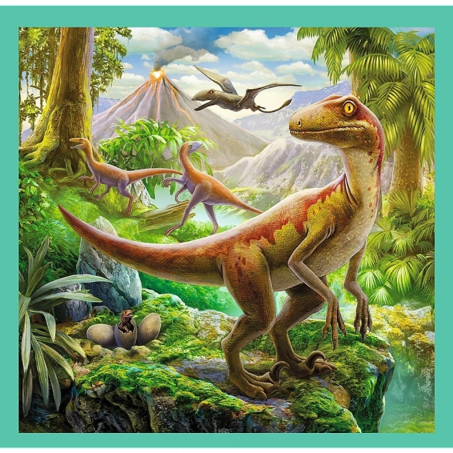 Puzzle 3u1 Svijet Dinosaura 20x19,5cm u kutiji 28x28x6cm