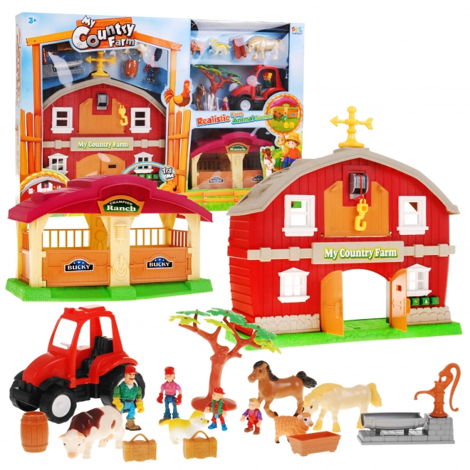 Set za djecu 3+ Farma s figurama, štalom i traktorom
