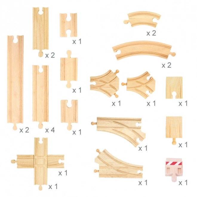 Bigjigs Rail Drvene pruge set 25 dijelova