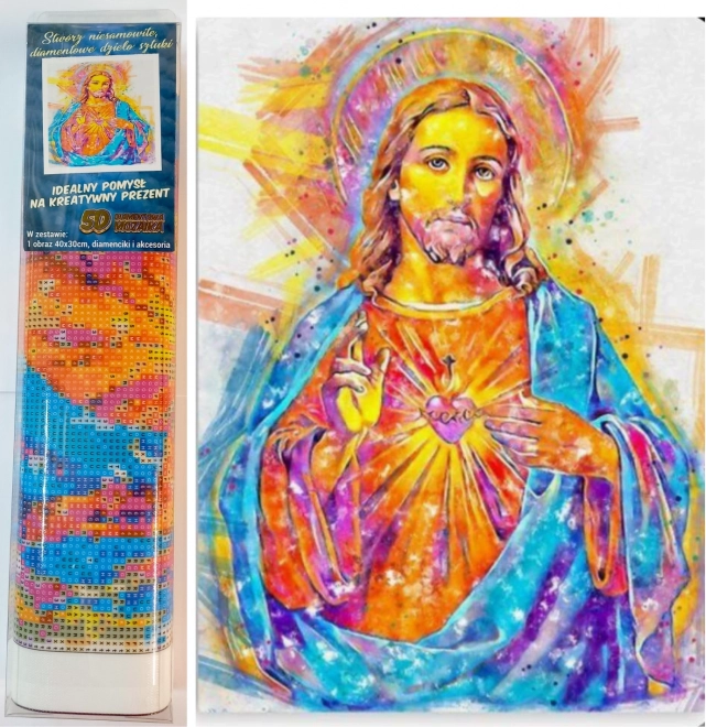 NORIMPEX Dijamantno slikanje  Osvijetljeni Isus 30x40cm