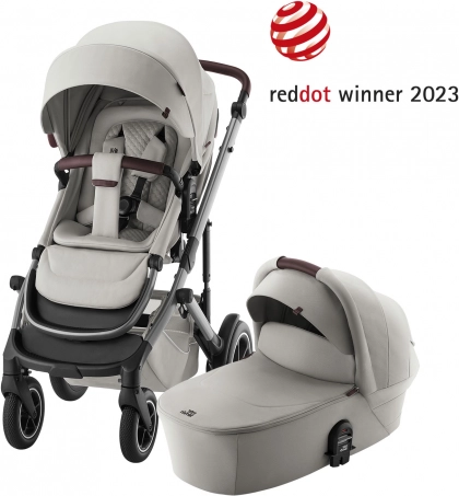Kolica Britax Römer Smile 5Z s dubokom košarom Lux u boji Linen Grey