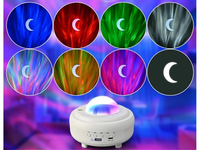 Noćni svjetlosni projektor aurora s bluetooth zvučnikom