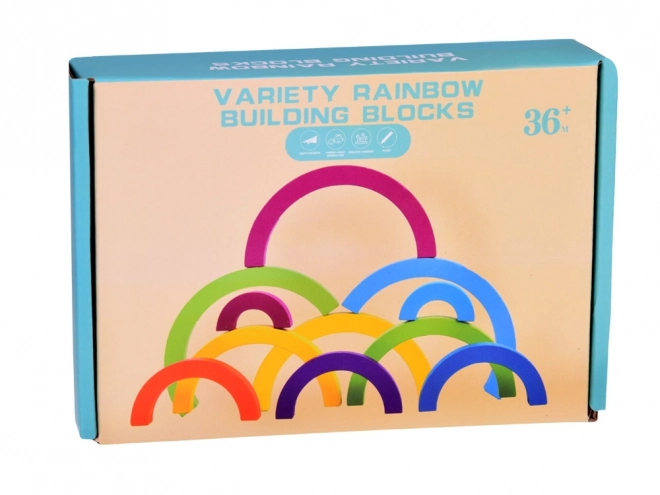 Montessori edukativne drvene puzzle šarena duga + zadaci ZA5328