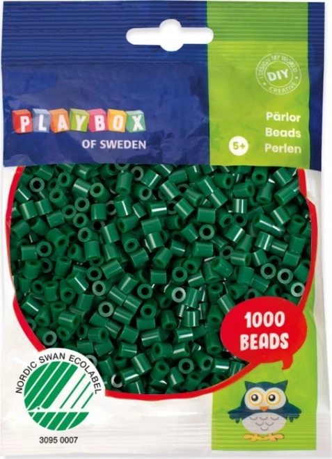 PLAYBOX Perlice za peglanje - tamnozelene 1000 kom