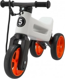 Guralica Funny Wheels Rider SuperSport 2u1 s remenom – Bijelo-narančasta