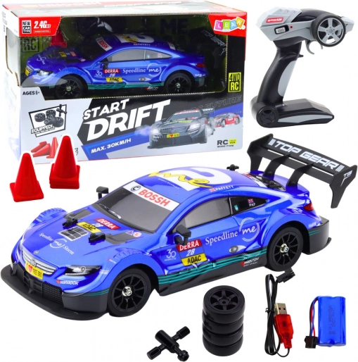 RC trkaći auto za drift plavi 30 km/h 1:16