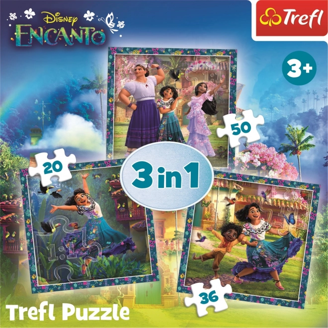 TREFL Puzzle Encanto: Likovi 3u1 (20,36,50 komada)