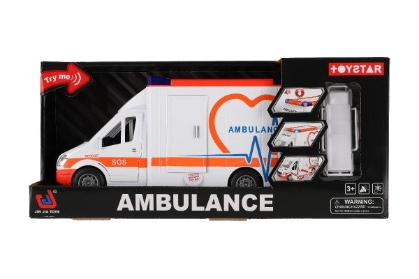 Igračka Ambulantna Kolica Plastika 28cm s Nosila i Zamajcem sa Svjetlom i Zvukom