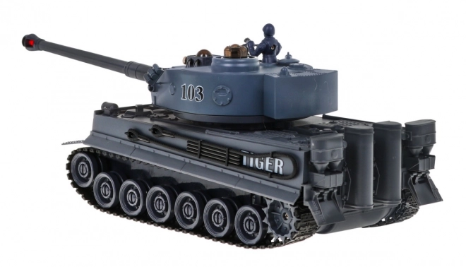 Daljinski upravljana 2 tenka T-34 protiv Tigera za djecu 3+ Modeli za pucanje 1:28 + Velika tenkovska bitka + Svjetlosni zvukovi