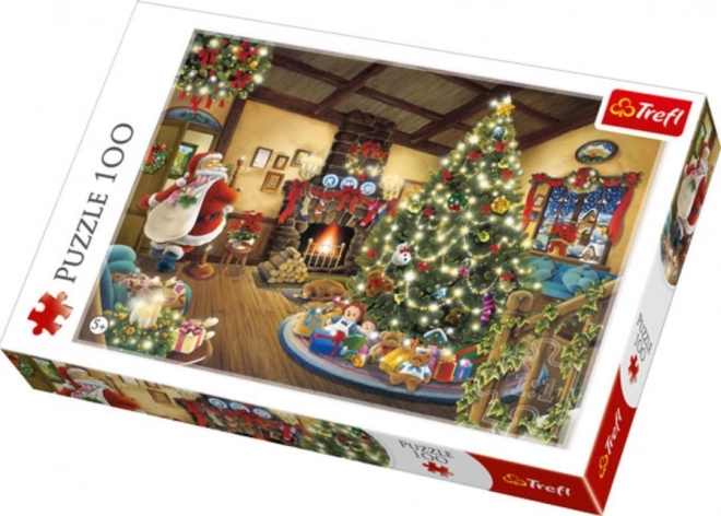 TREFL Puzzle Djed Božićnjak u božićnom drvcu 100 komada
