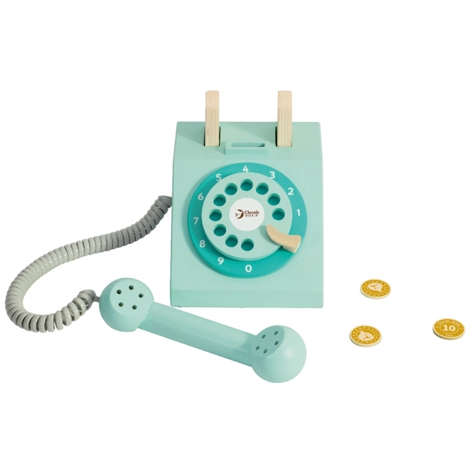 Klasični drveni telefon za djecu