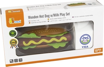 drveni set hot dog i mlijeko VIGA