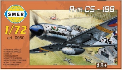 model aviona avia cs-199 plast 1:?? 13,7 × 12,6 cm