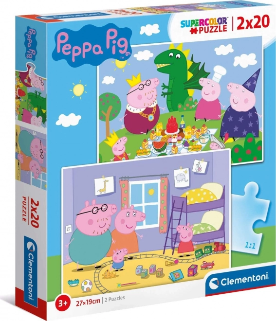 Slagalica Peppa Pig - Clementoni 2x20 dijelova