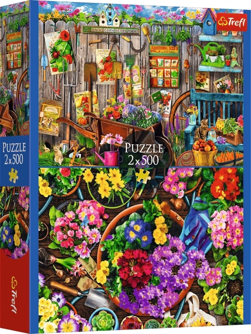 TREFL puzzle Vrtlarenje dvostruko pakiranje 500 dijelova