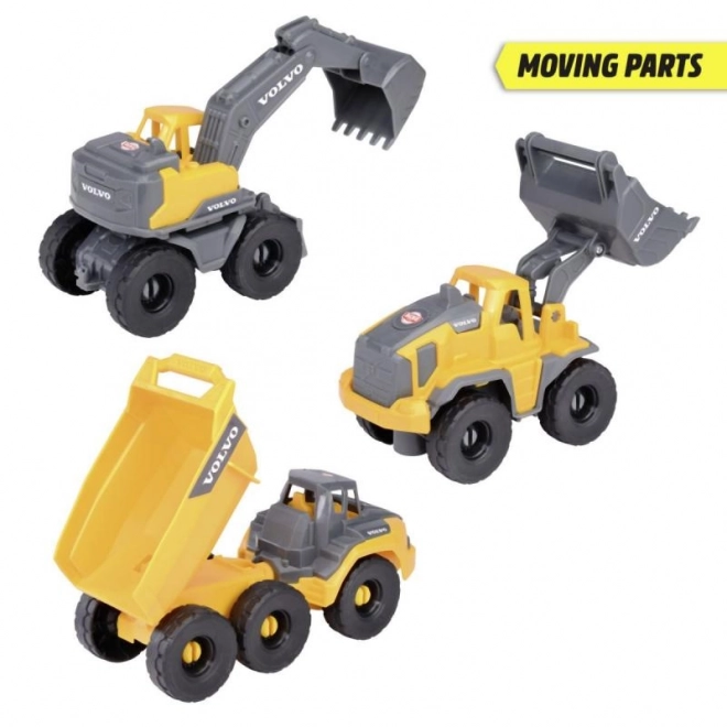 Građevinski set VOLVO – 3 građevinska stroja, 16 cm (1:36)