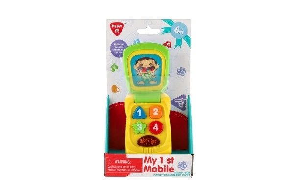 Plastični mobilni telefon 14cm na baterije sa zvukom i svjetlom na kartici 11x20x5,5cm 18m+