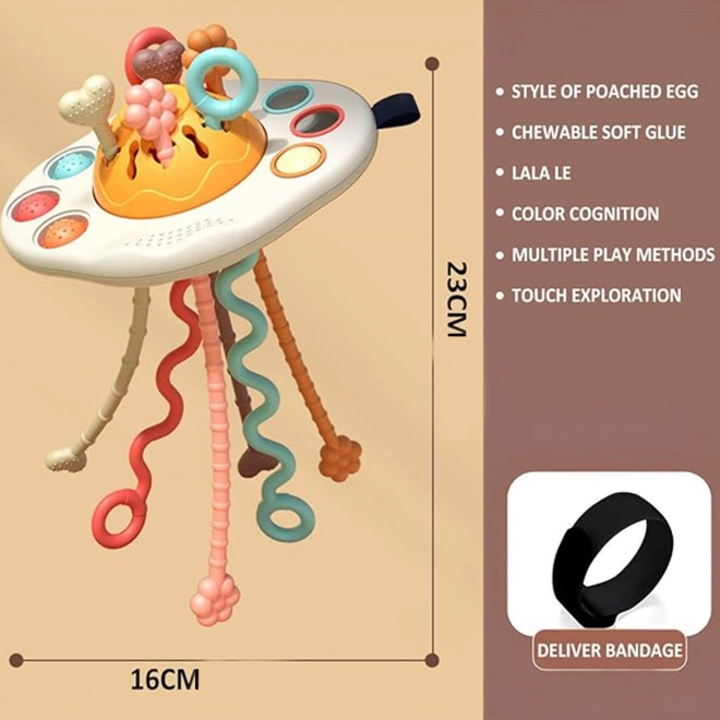 Woopie senzorička igračka Montessori grickalica zvečkica UFO