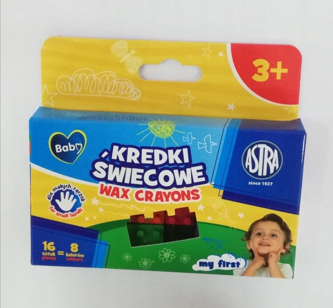 Voštane bojice ASTRA BABY, kockice, 16 kom (8 boja)