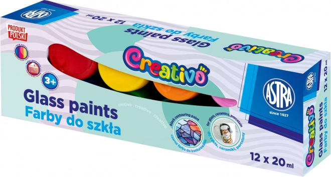 ASTRA CREATIVO boje za staklo 12×20 ml
