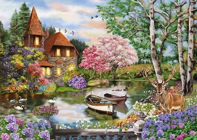 Puzzle Kuća uz jezero 1000 dijelova SCHMIDT