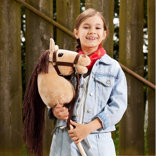 HOPPIHORSE konj na štapu hobby horse veličina A3 bež