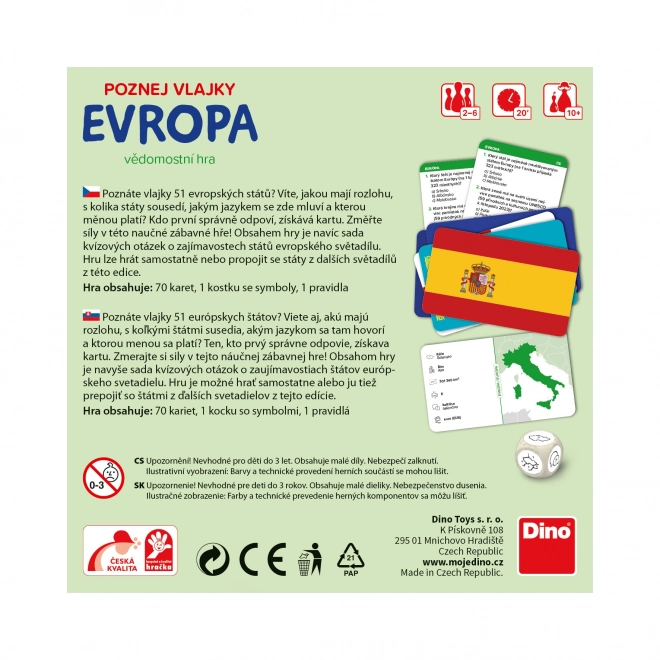 Dino Putna igra Prepoznaj zastave Europe
