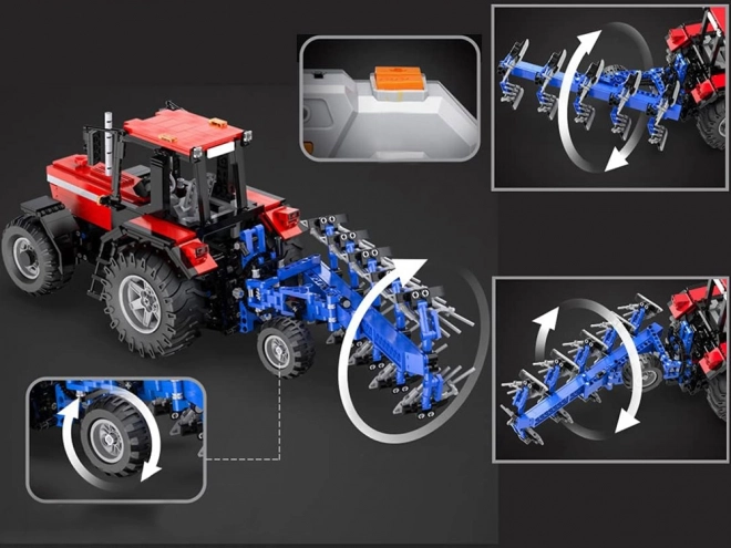 Veliki set blokova 1675-ele 1:17 Traktor + plug na daljinsko upravljanje ZA5251