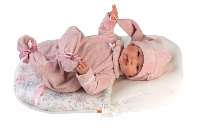 Llorens 84450 NEW BORN - realistična beba lutka sa zvukovima i mekim tkaninastim tijelom - 44 cm