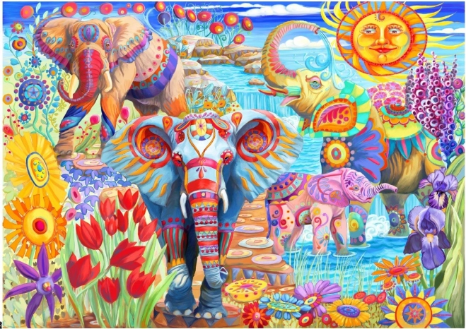Bluebird puzzle slonovi u vrtu 2000 dijelova