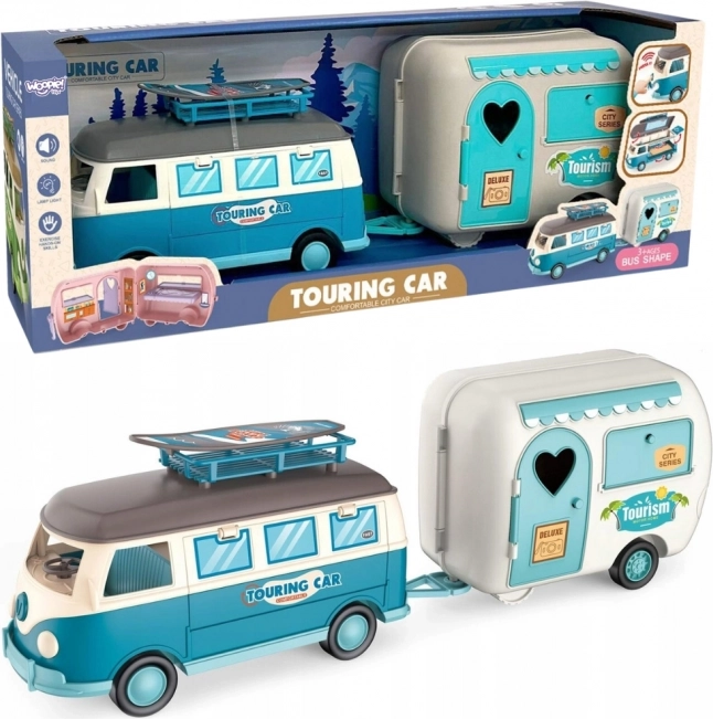 Woopie Karavan XL za lutke Kamping set s prikolicom