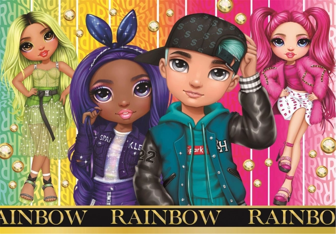 CLEMENTONI Sjajna slagalica Rainbow High: Jade, Krystal, River i Stella 104 dijelova