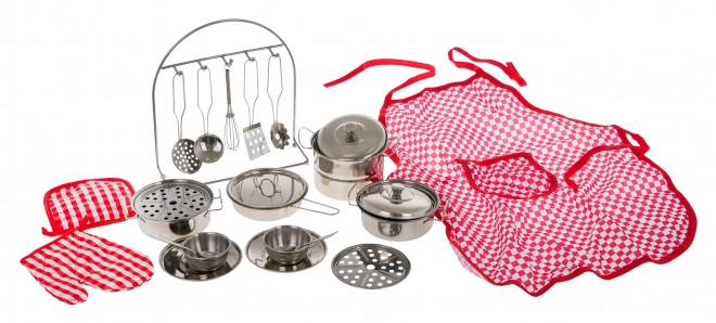 Set metalnih lonaca + pribor - 23 komada