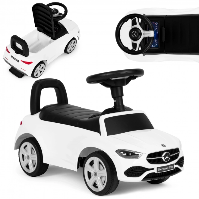 Dječji automobil Mercedes C KLASA interaktivni volan zvuči bijelo