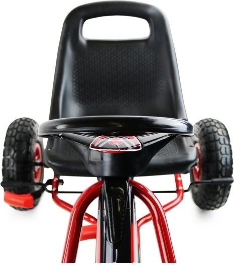 Karting na pedale s pneumatskim gumama + Podesivo sjedalo – Crvena