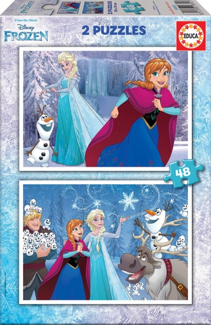 EDUCA Puzzle Snježno kraljevstvo 2x48 dijelova