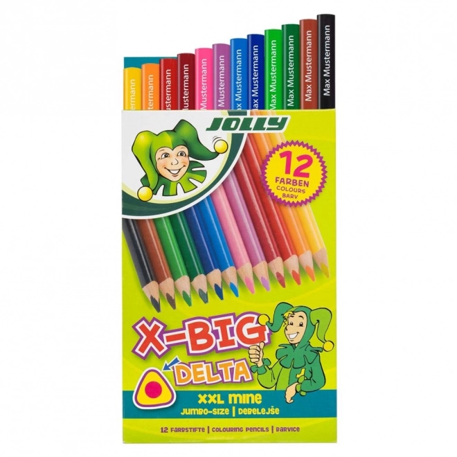 Velike trokutaste bojice X-Big Delta 12 boja