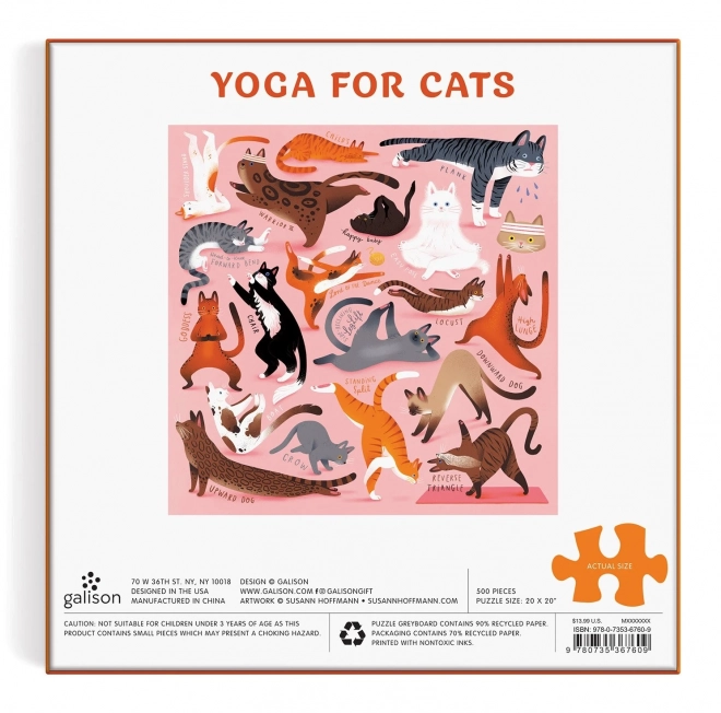 Puzzle Yoga za mačke 500 dijelova