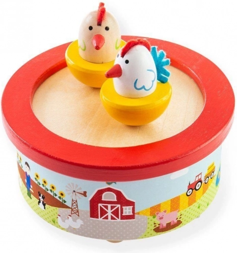 Drvena glazbena kutija farma BIGJIGS TOYS