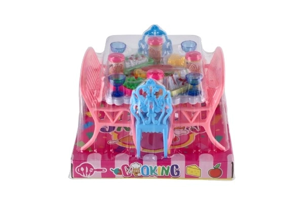 Namještaj za lutke plastika 4 boje u blisteru 14x11x16cm