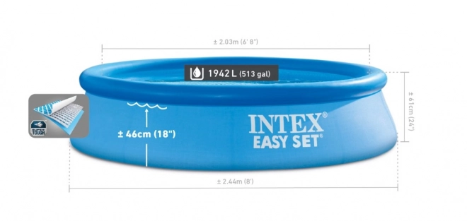 Napuhujući bazen Intex Easy Set 244x61 cm