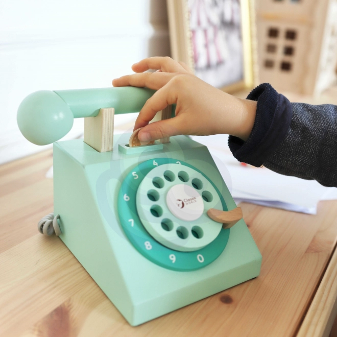 Klasični drveni telefon za djecu