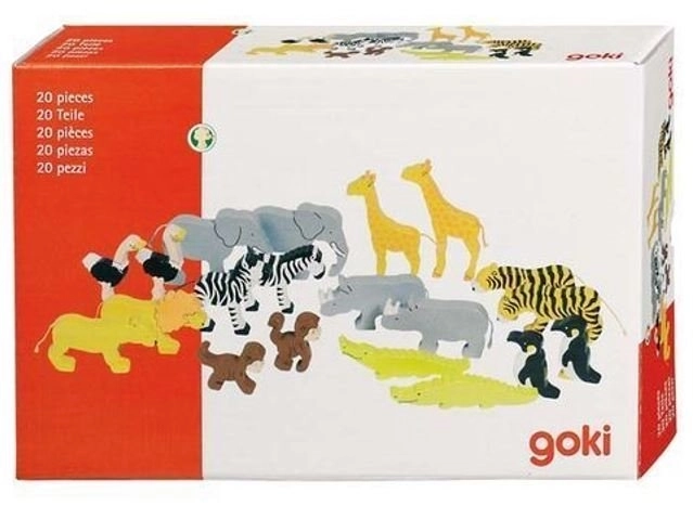 Drvene životinje Goki - set 20 kom