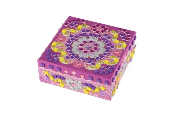Kreativni set škrinjica s mozaikom s dodacima u kutiji 21x18x5,5cm